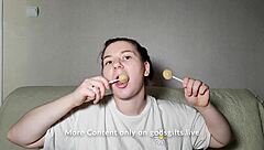 How I Love Giving Double Blowjob To Two Hard Cocks On Homemade Webcam