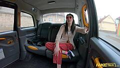 hippy chick rides big dick in fake taxi