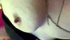 Hot blonde sucks friend's cock in pink stockings