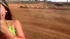 what's bibi tsunami doing topless on the roadside in varjão de minas, crossdressing with big ass and pussy?