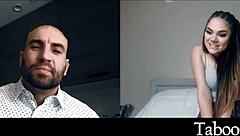 Oh wow, stepdaughter does the nasty on video call for uncle!