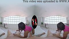 Wow, super hot Colombian beauty with big ass rides hard in VR POV!