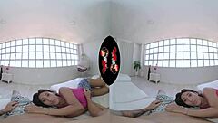 Wow, super hot Colombian beauty with big ass rides hard in VR POV!