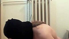 a french slave undergoes intense bdsm dog training session on march 4, 2020. bent over in doggystyle position