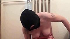 a french slave undergoes intense bdsm dog training session on march 4, 2020. bent over in doggystyle position