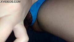 Latina teen 18+ in lingerie gets rough interracial facial from blonde brunette duo