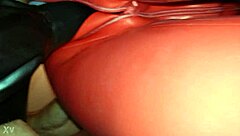 Wife In Latex Suit Bends Over