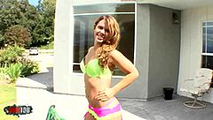 American teen slut gets fucked hard and creampied