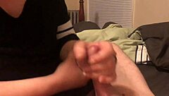 Girlfriend Gives Handjob To Friend POV Cum
