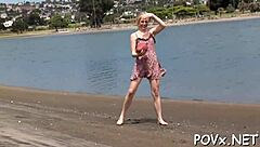 Petite teen takes it rough in this free porn clip
