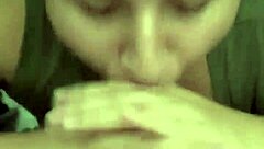 Wife sucks husband's cock on lunch break, cum on face