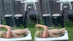 delta dawn strips nude in the camping scene