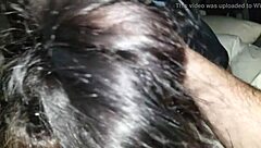 girlfriend sucking big cock and swallowing cum with tits bouncing