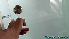 sexy teen latina gets intense pov blowjob and facial