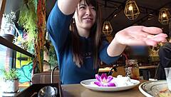 i can't believe i'm watching this shaved japanese amateur give a blowjob on her big tits