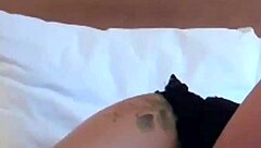 Hot little 18+ femdom plays intense chastity game with bound slave in pov