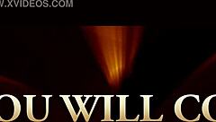 Handjob in leather gloves leads to cumshot