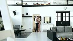 Babe enjoys hardcore anal with fingering and cumshot