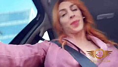 Hot Crossdresser Plays Seductively With Uber Driver