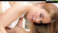 ladyboy maew jerks off for camera pov