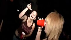 Slutty teen 18+ coed gets intensely fucked while group watches