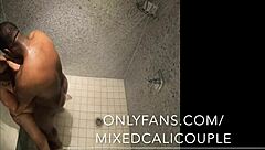 latina hotwife fucks bull in shower and records it for husband