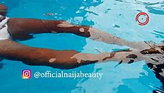 Beauty Enjoys Fun with Ogaban in Pool