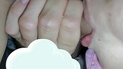 brunette amateur blowjob tease