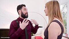 mob bf anal fucks gf and her stepmom, choking and dominating the scene.