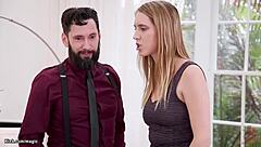 mob bf anal fucks gf and her stepmom, choking and dominating the scene.