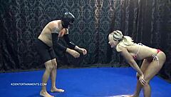 Karina king dominates black grappler in femdom match