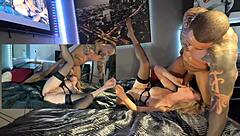 Rough anal with big black cock ends in creampie!