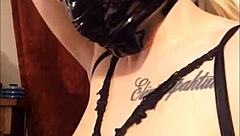 I love being gagged and bound as a kinky blonde slut in this dirty sex tape