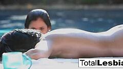 Reena and Vanessa cool off in bikinis this summer