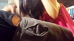 the geisha gives a DEEPTHROAT blowjob with her tongue