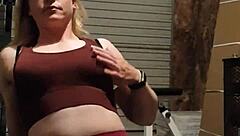 Gym Girl Striptease! Watch Her Undress!