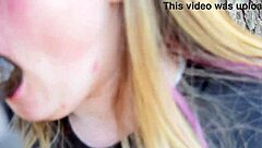 Does this blonde bbw give super head outside?