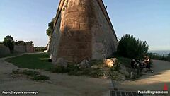 Spanish Babe Bound And Public Pounded