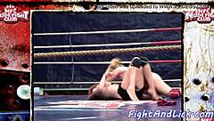 i wrestle my redhead babe opponent in this lesbian match