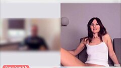 jeny smith teasingly flashes her tits and ass during a skype lesson