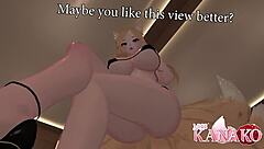 i am vtuber blonde catgirl getting wet horny posing