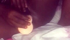 She rides dildo in pussy and anal until creampie. Intense toy play leads to explosive finish.