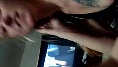 Feeling the intense pleasure of a hand job from a redhead