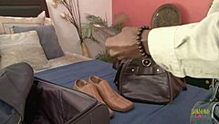 Curvy blonde babe sucks monster cock before riding it!