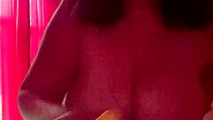 Hot sexy Nena flaunts big tits in lingerie for cumshot action.