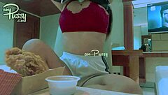 Teen Girl Eats Meal Without Wearing Clothes