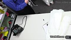 Hardcore office scene with milf in bikini getting balls deep in her big tits and pussy.