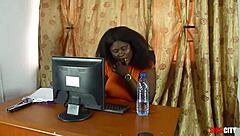 African ebony gets fucked during casting