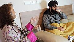 Neighbor pounds wife's big ass on sofa