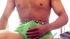 Muscular Japanese bodybuilders in a gay video series